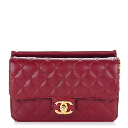 Chanel Lambskin Quilted Medium Crossing Times Flap Red 1 of 11