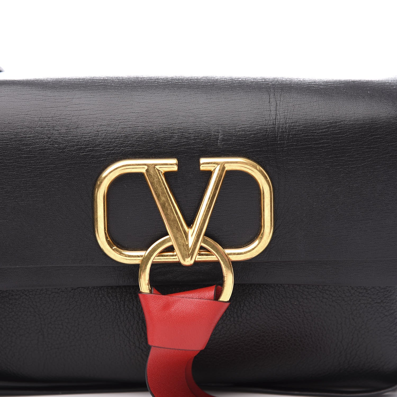 Valentino Garavani Smooth Calfskin Small VRing Crossbody Bag Black 12 of 12