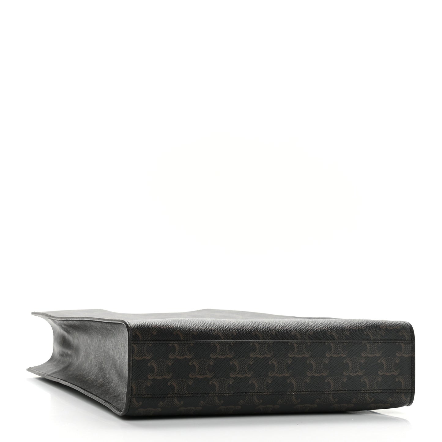 Triomphe Canvas Calfskin Small Vertical Cabas Tan
