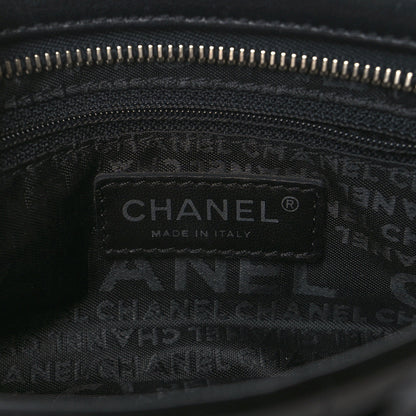 Chanel Lambskin Camellia No. 5 Chain Pouch Black 5 of 9