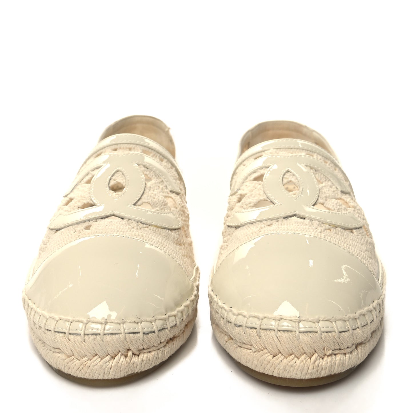 Macrame Patent CC Espadrilles 41 Beige Ivory
