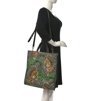 Gucci GG Supreme Monogram Bengal Vertical Tote Beige Yard 2 of 16