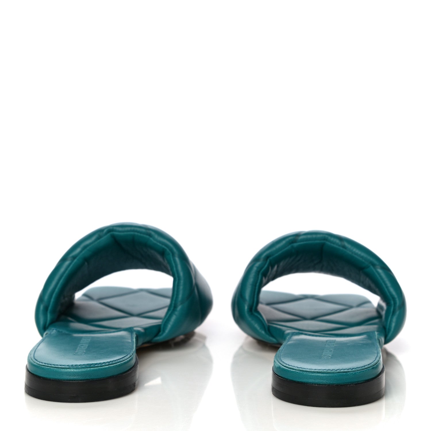 Bottega Veneta Nappa Quilted Rubber Lido Flat Sandals 39.5 Duck Green 11 of 17