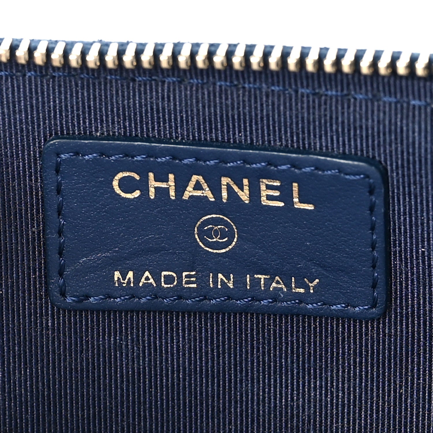 Chanel Caviar Quilted Key Holder Case Navy 6 of 9