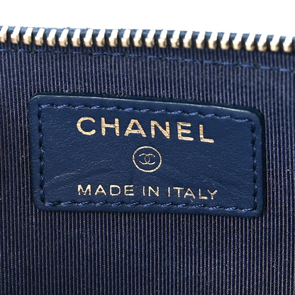 Chanel Caviar Quilted Key Holder Case Navy 6 of 9