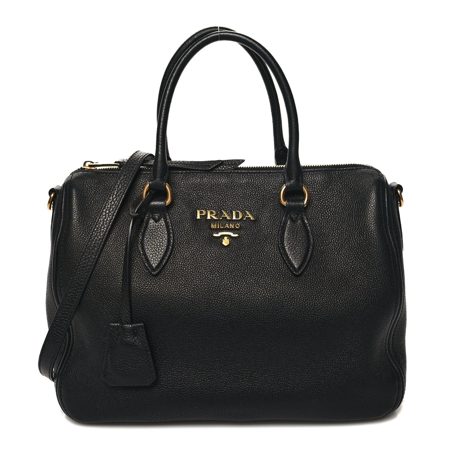 Prada Vitello Phenix Bauletto Black 1 of 9
