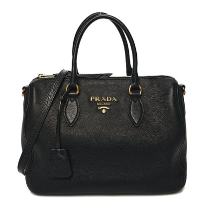 Prada Vitello Phenix Bauletto Black 1 of 9