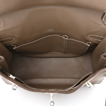 Hermes Taurillon Clemence Jypsiere 37 Etoupe 5 of 12