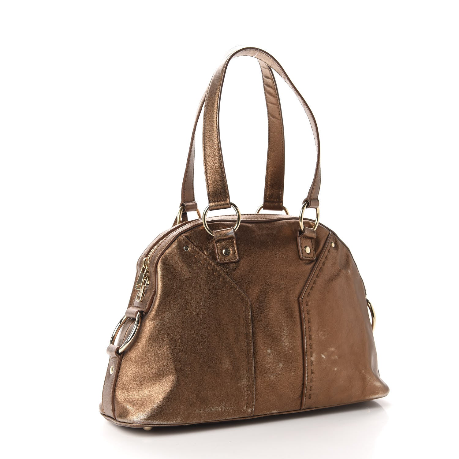 Saint Laurent Metallic Calfskin Medium Muse Copper 3 of 12