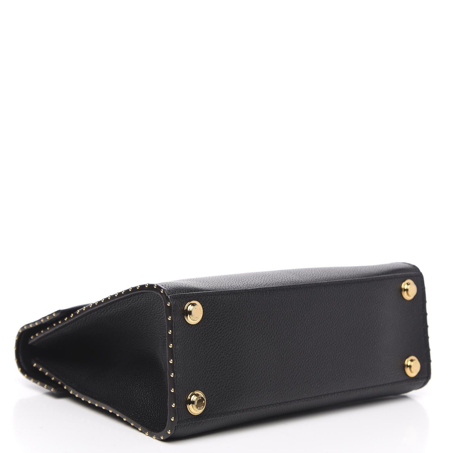 Louis Vuitton Calfskin Taurillon Studded City Steamer One Handle Bag Black 4 of 10