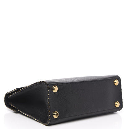 Louis Vuitton Calfskin Taurillon Studded City Steamer One Handle Bag Black 4 of 10