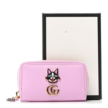 Gucci Dollar Calfskin Bosco Zip Around Key Case Malva 7 of 7