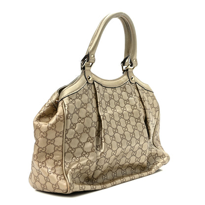 Gucci Guccissima Medium Sukey Tote Champagne 3 of 10