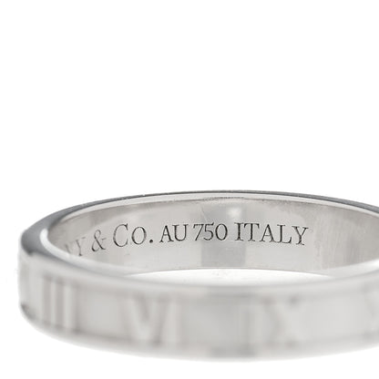 Tiffany 18K White Gold Atlas Band Ring 53 6.5 5 of 5