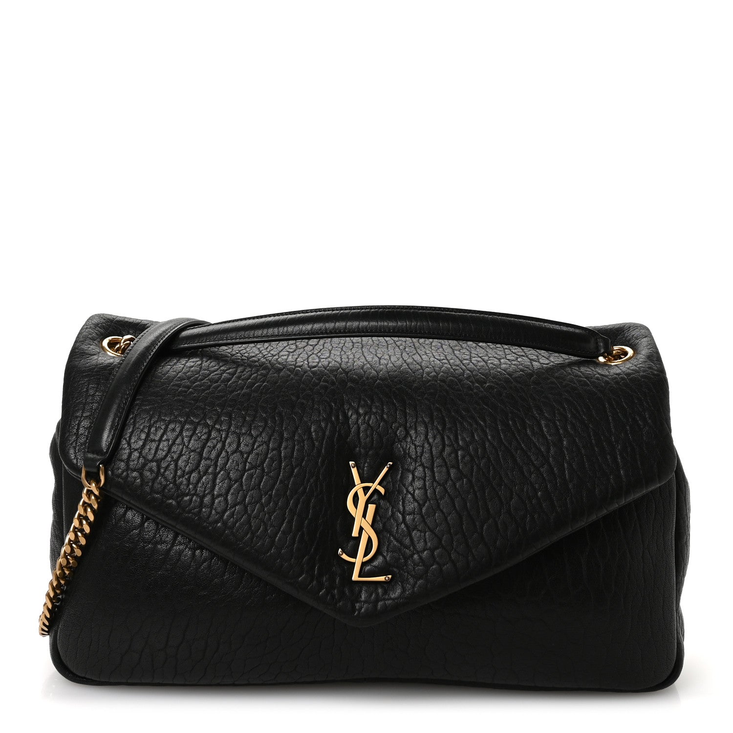 Saint Laurent Grained Lambskin Large Calypso Black 1 of 11