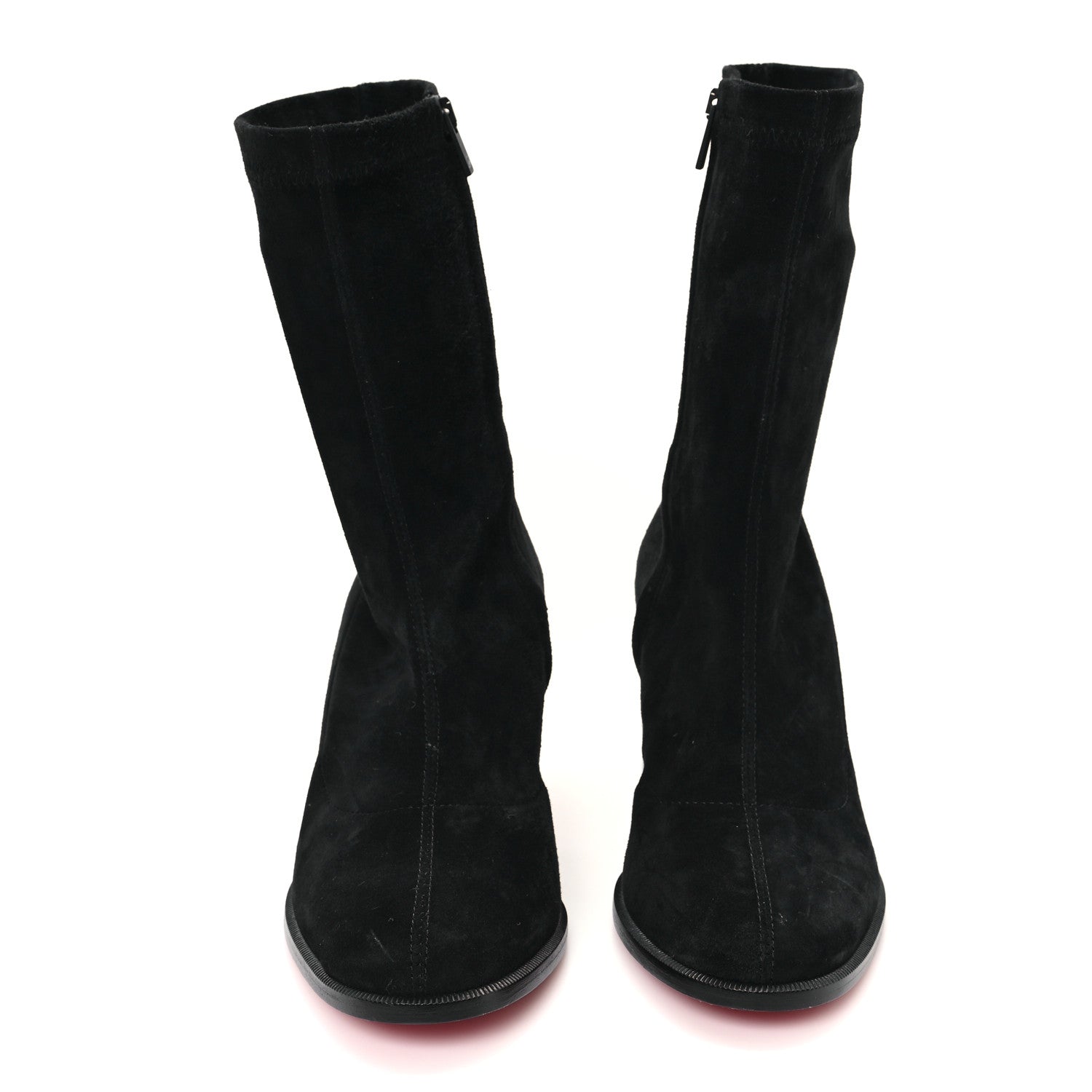 Christian Louboutin Suede Stretchadoxa Ankle Bootie 35 Black 3 of 8