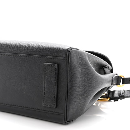 Versace Calfskin Medium La Medusa Top Handle Handbag Black 9 of 12