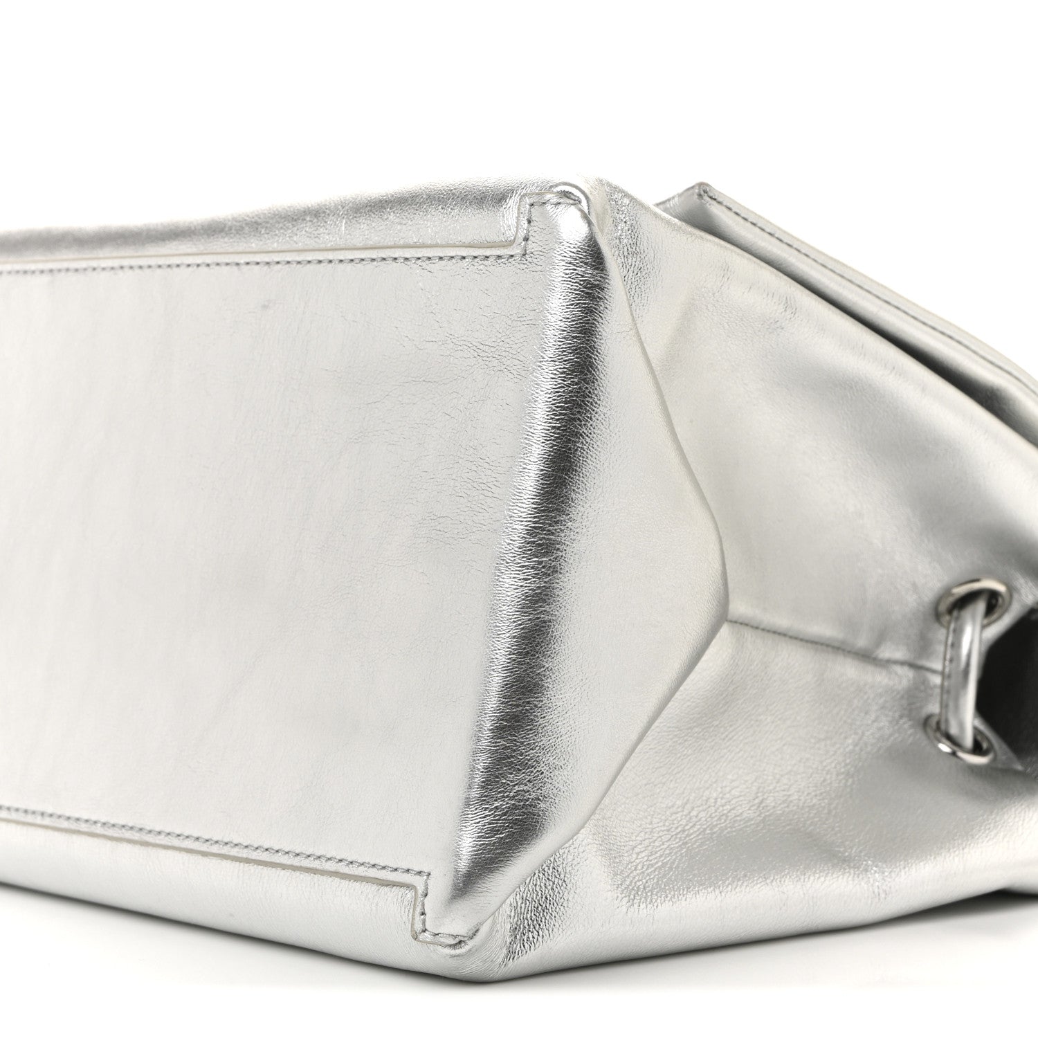 Marc Jacobs Metallic Calfskin Large Dual Shoulder Bag Silver 11 of 11