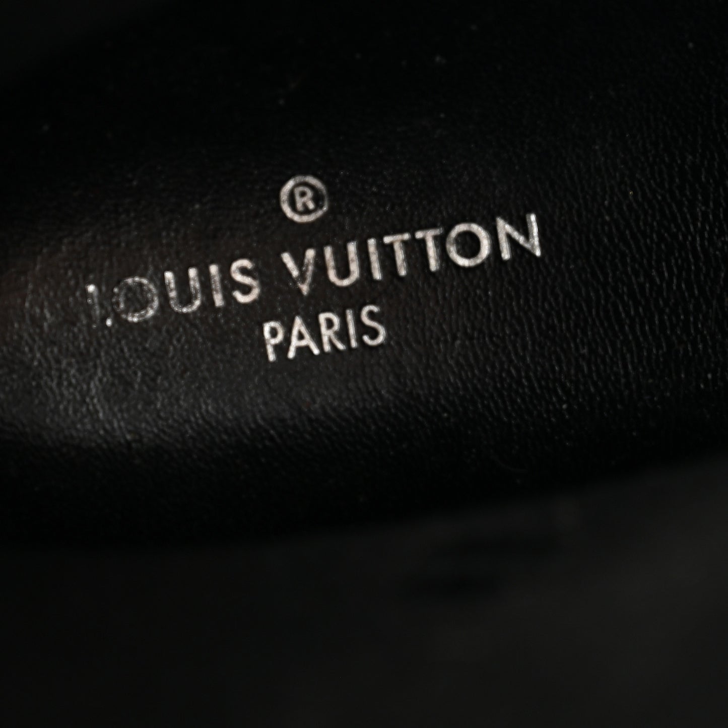 Rubber Embossed Monogram Drops Flat Half Boots 39 Black