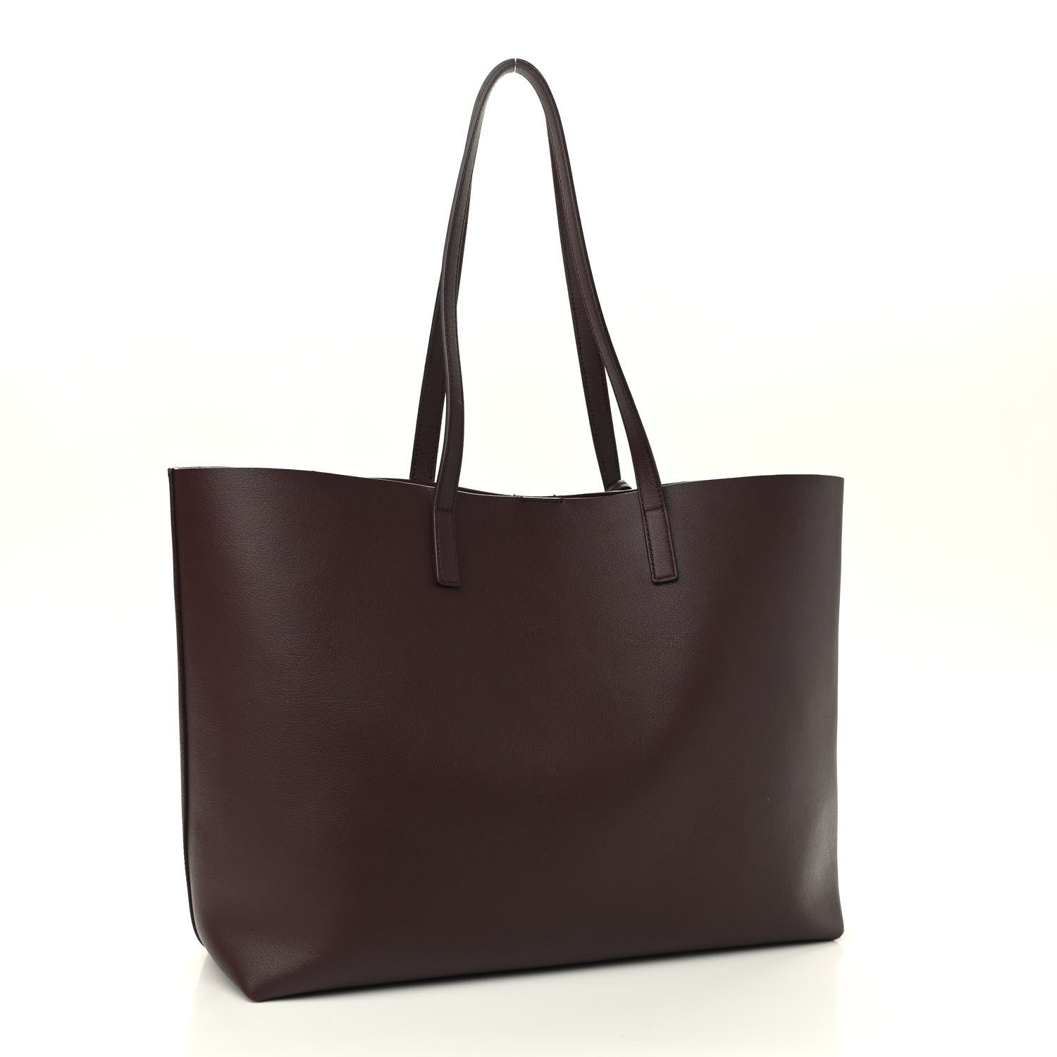 Saint Laurent Calfskin Large Shopping Tote Bordeaux 4 of 10
