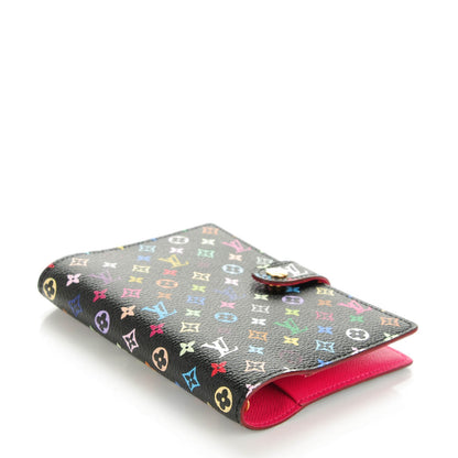 Louis Vuitton Monogram Multicolor Small Ring Agenda Cover Black Grenade 4 of 7