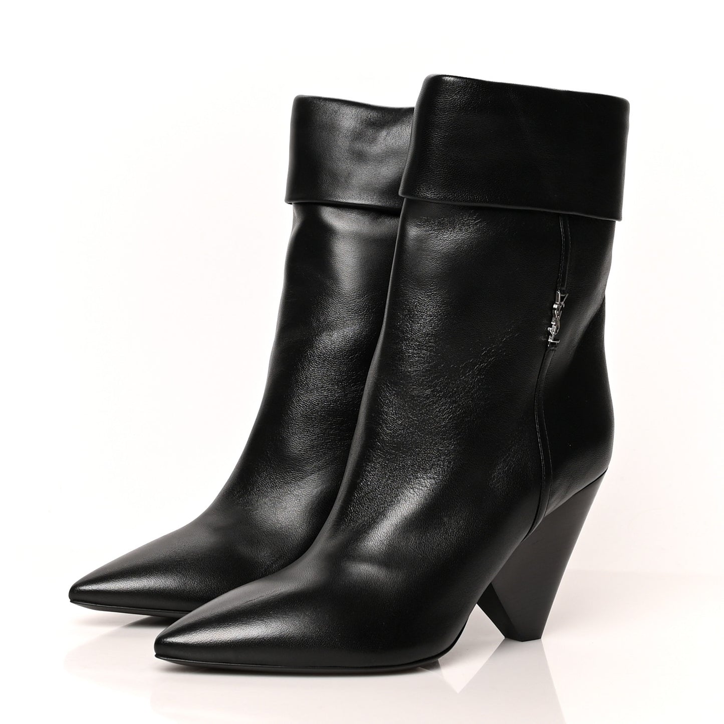 Lambskin Liz 85 Wedge Booties 39 Black