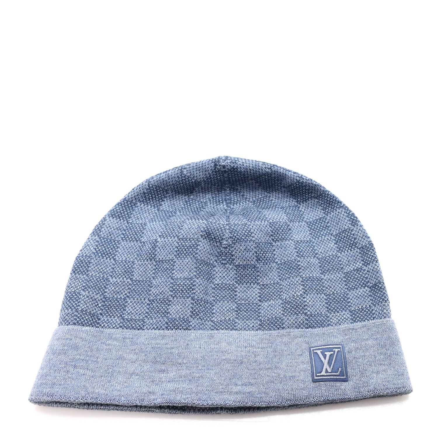 Louis Vuitton Wool Petit Damier Hat NM Light Blue 1 of 5