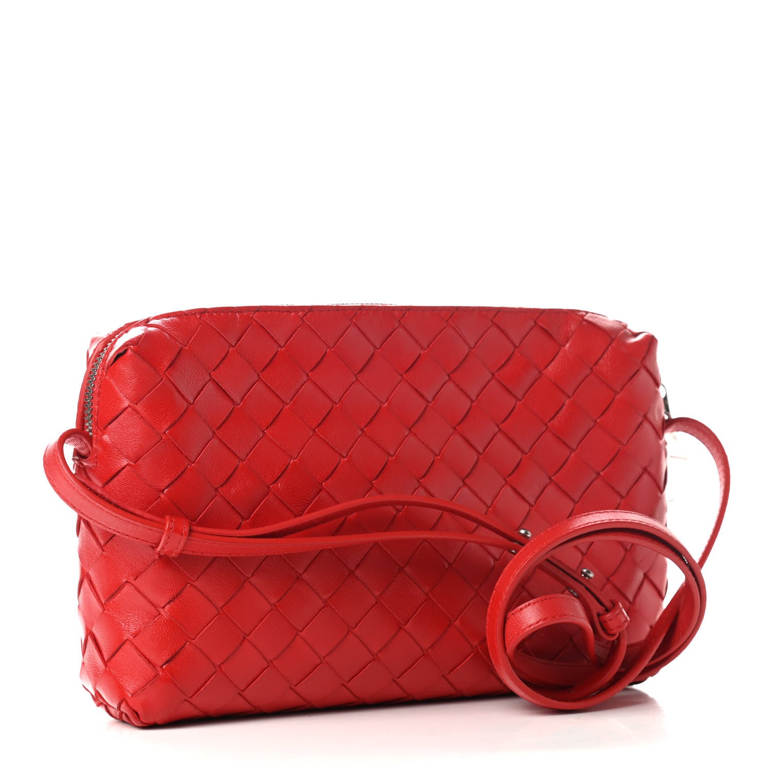 Bottega Veneta Nappa Intrecciato Crossbody Bright Red 3 of 11