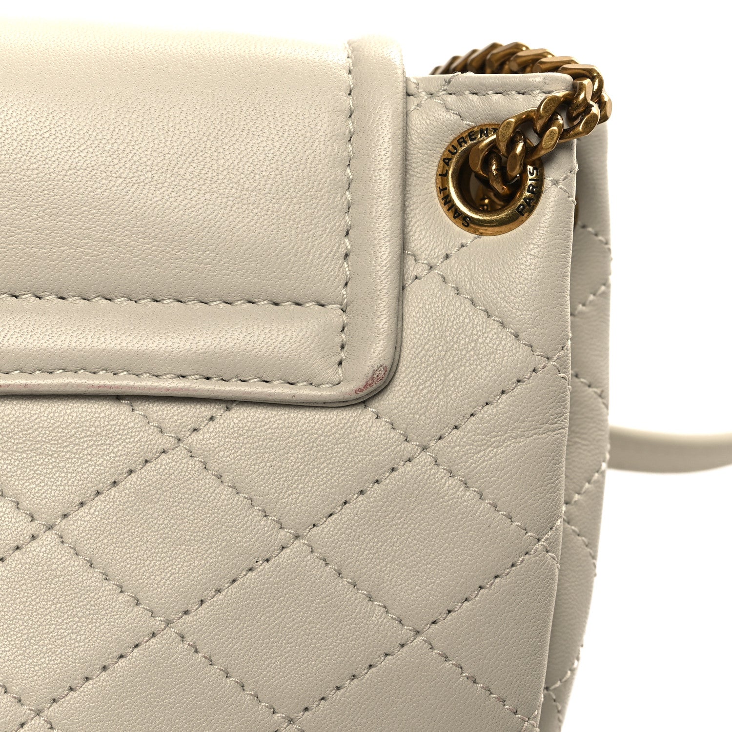 Saint Laurent Lambskin Quilted Monogram Mini Nolita Crema Soft 11 of 12