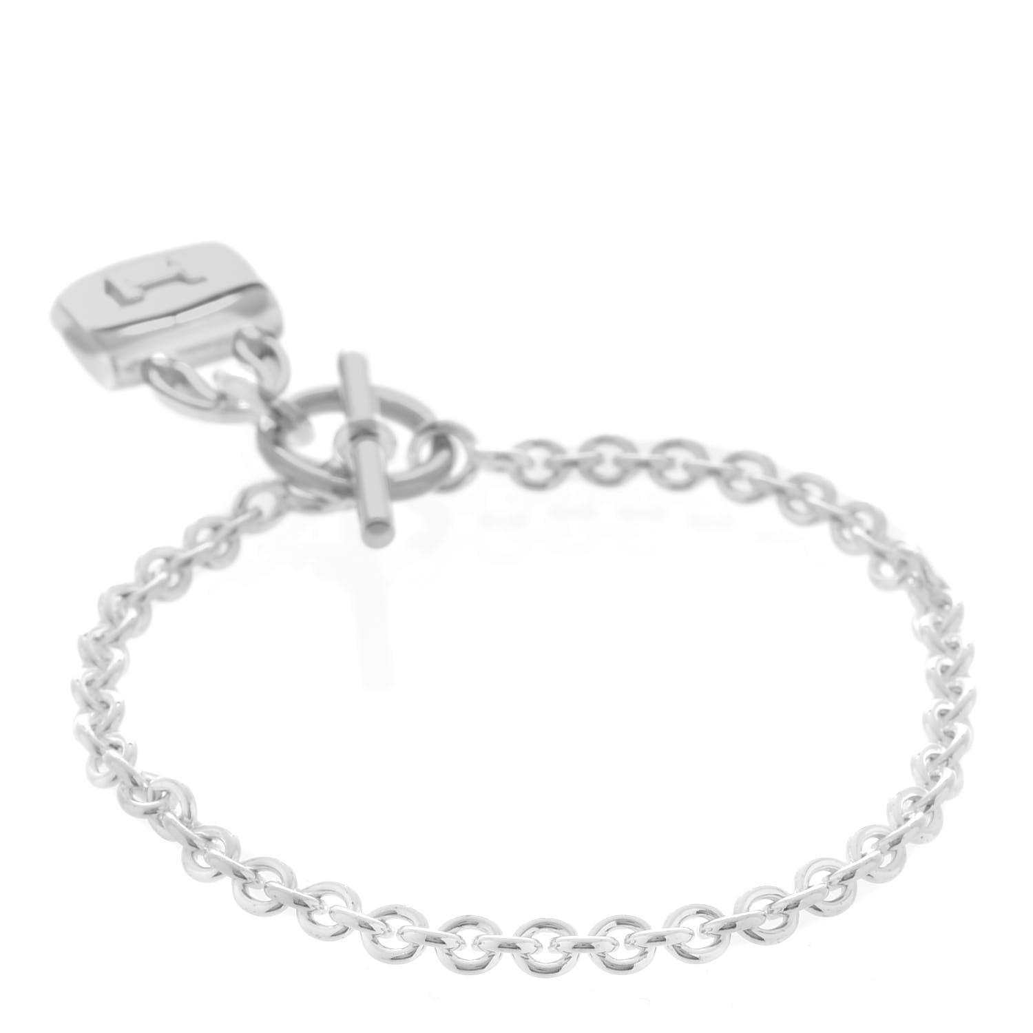 Hermes Sterling Silver Amulettes Constance Bracelet 3 of 6