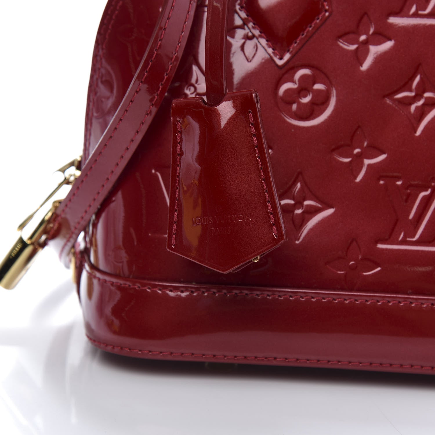 Louis Vuitton Vernis Alma BB Pomme D'Amour 10 of 10