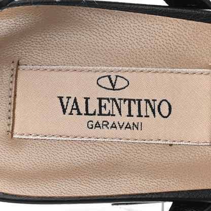 Valentino Garavani Calfskin Rockstud 35/75mm Platform Sandals 38.5 Black 7 of 8