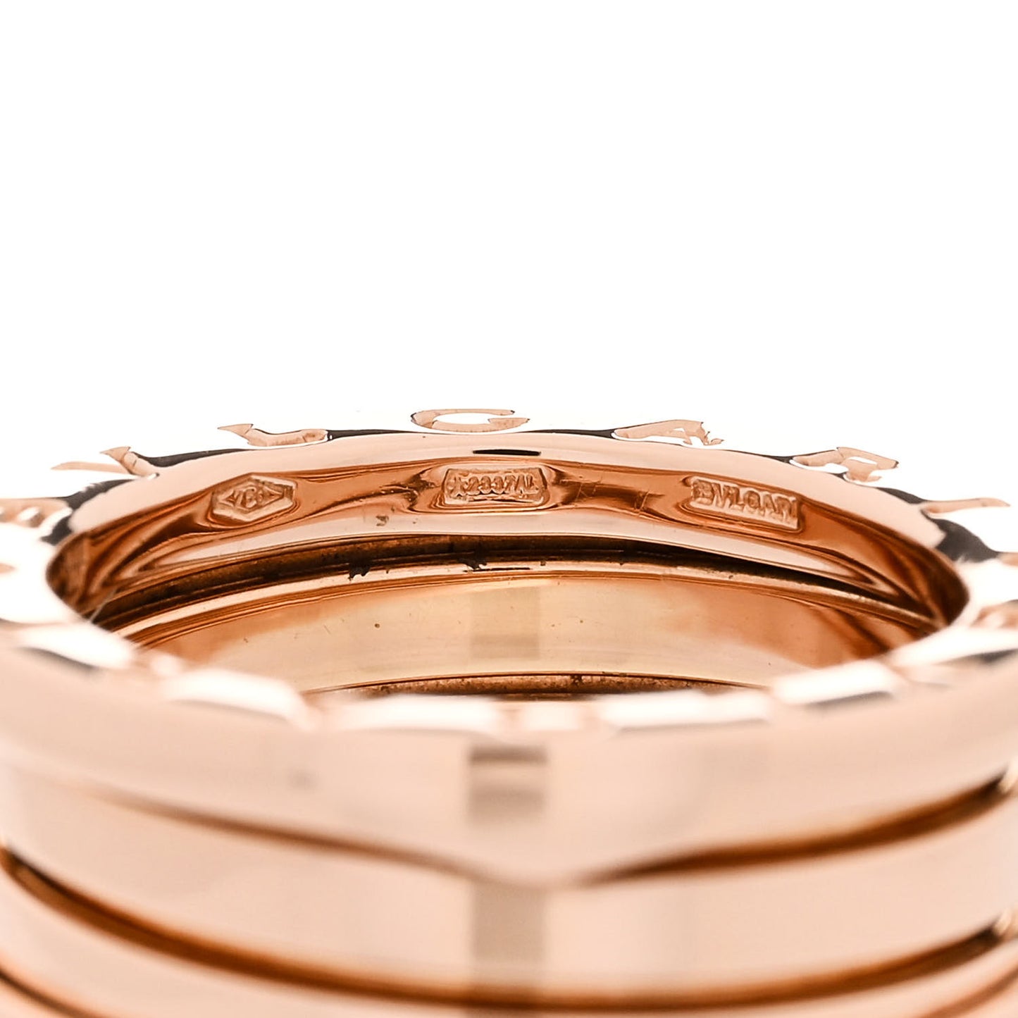 18K Rose Gold B.Zero1 Three-Band Ring 51 5.75