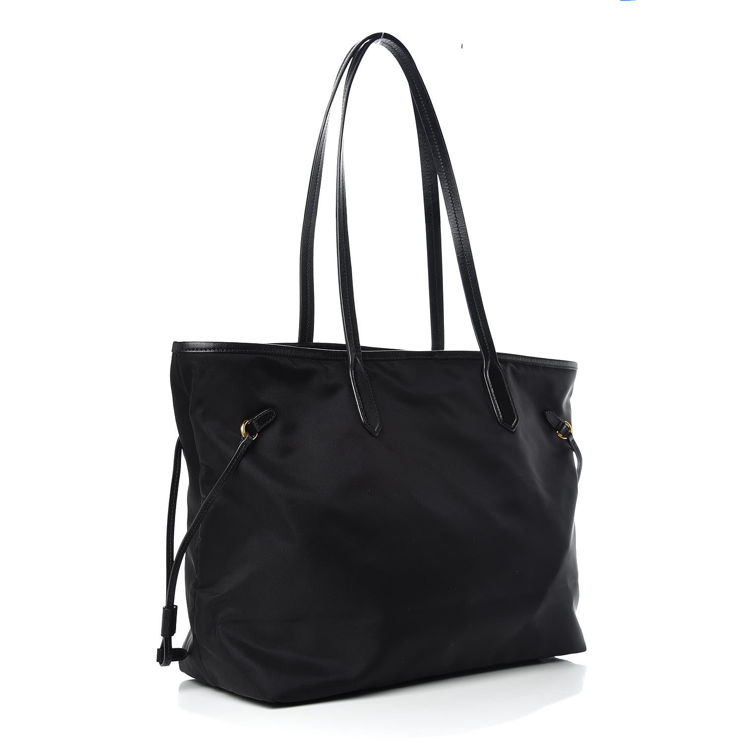 Prada Tessuto Nylon Saffiano Tote Black 3 of 8