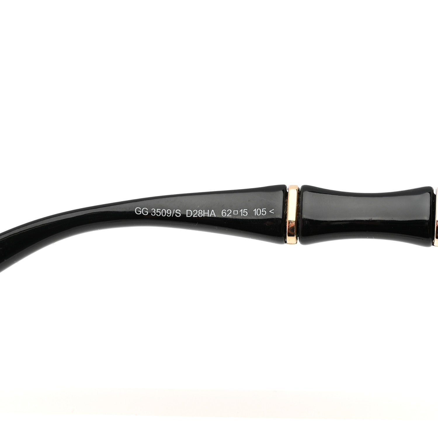 Gucci Oversized Oval Bamboo Sunglasses 3509/S Black 5 of 8