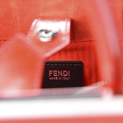 Fendi Vitello Vernice Camoscio Petite 2Jours Tote Papavero 8 of 10