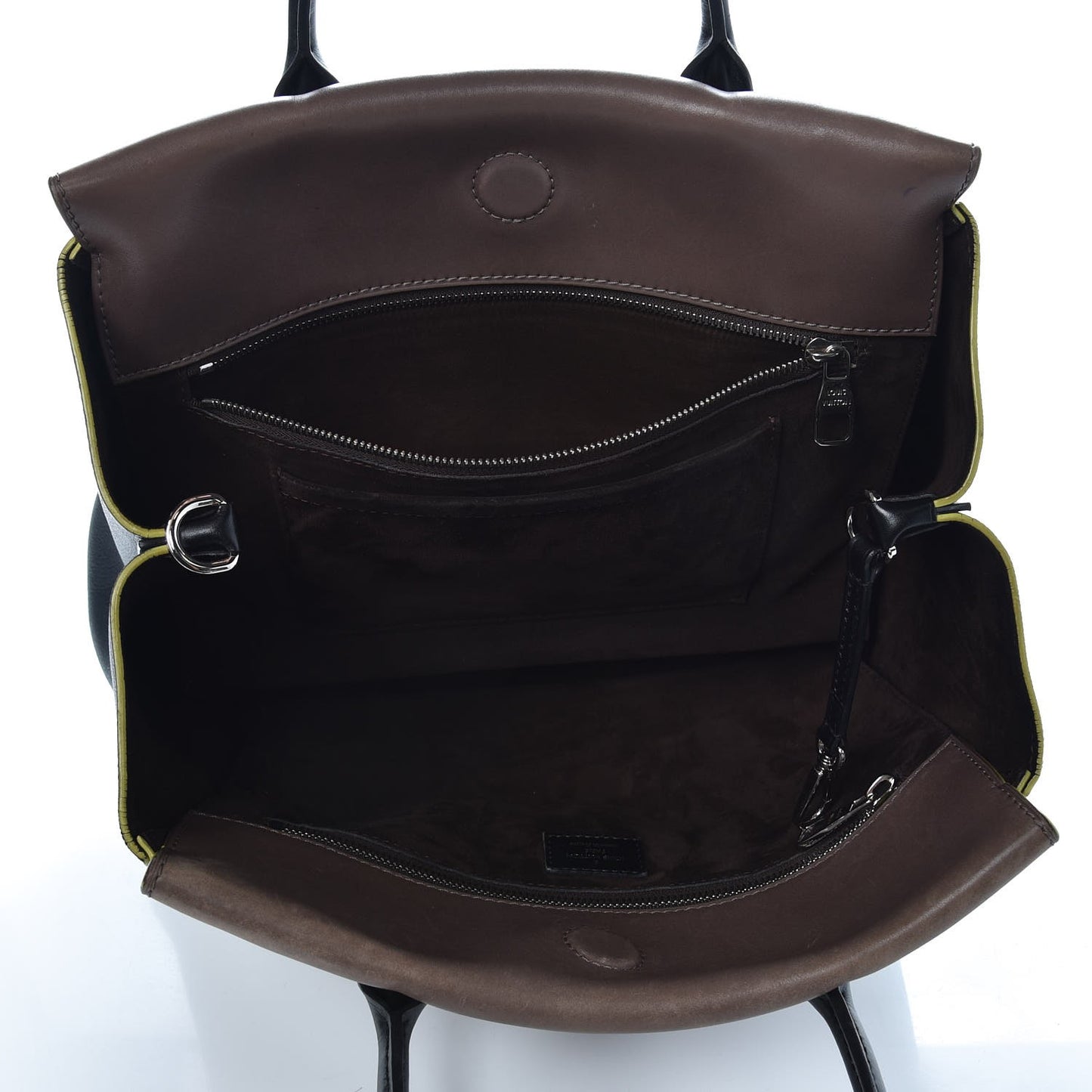 Veau Cachemire Cuir Orfevre Tote W PM Gris Neon