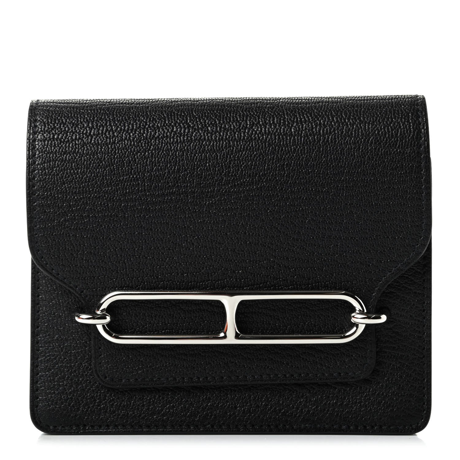 Hermes Chevre Mysore Roulis Slim Wallet Black 1 of 8