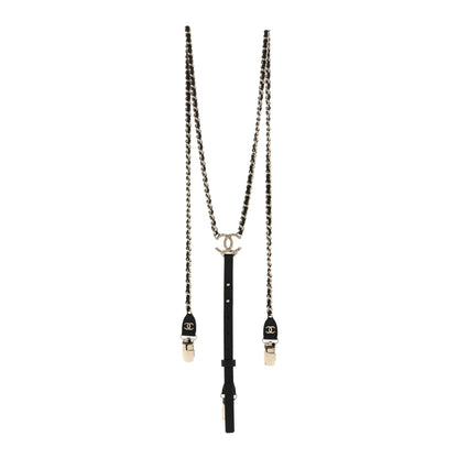Chanel Calfskin CC Chain Suspenders M Black 1 of 4