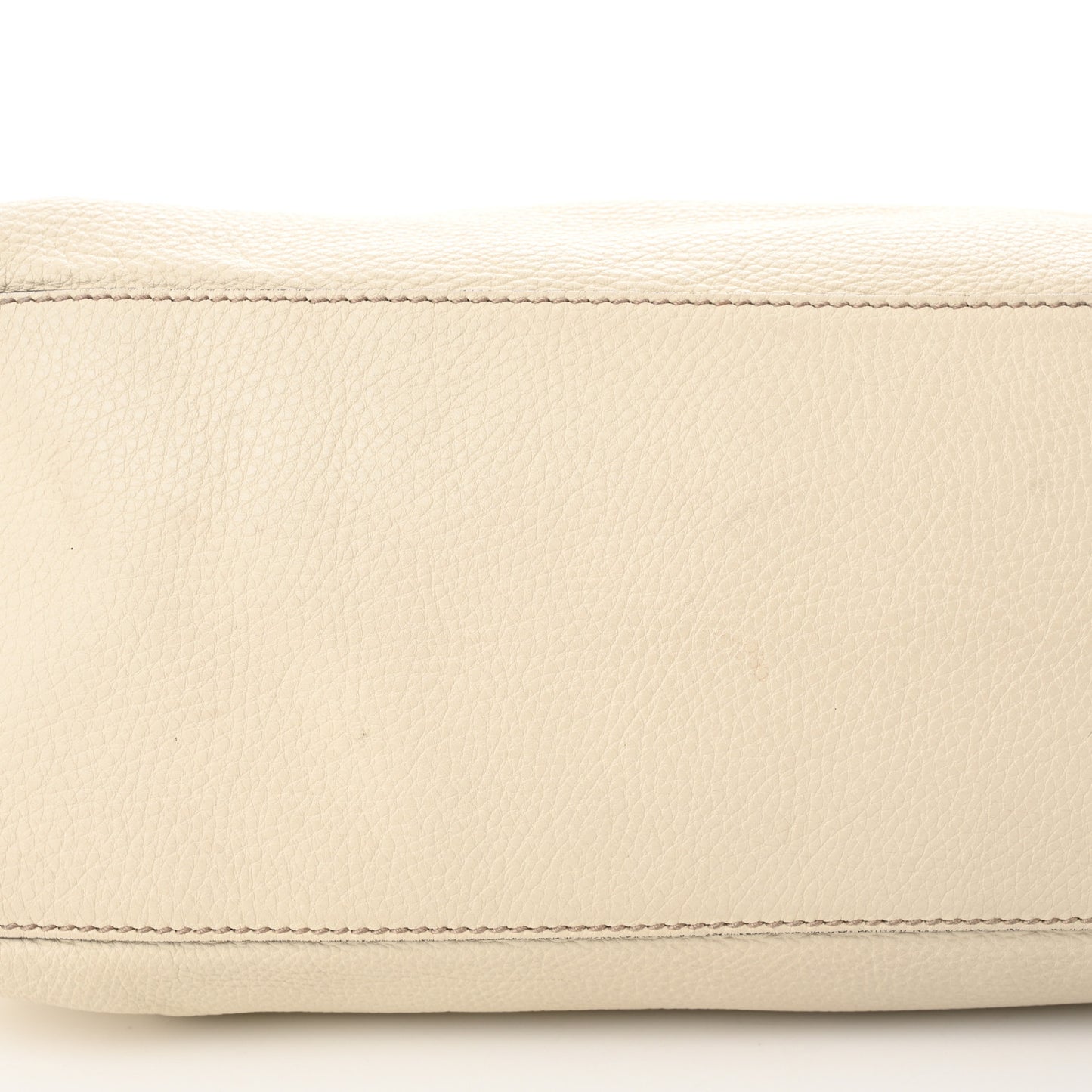 Pebbled Calfskin Medium Soho Chain Shoulder Bag Off White