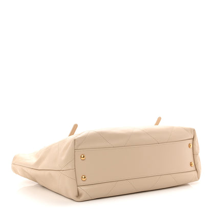 Chanel Calfskin Quilted Small Shopping Bag Beige 5 of 11