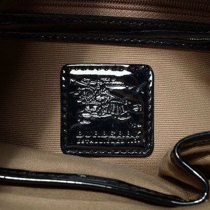 Burberry Patent Nova Check Brooke Hobo Black 6 of 8