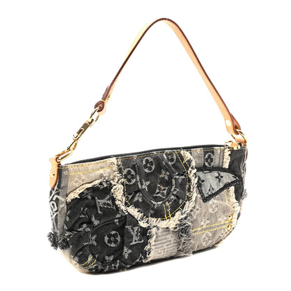 Louis Vuitton Denim Patchwork Pouchy Grey 3 of 9