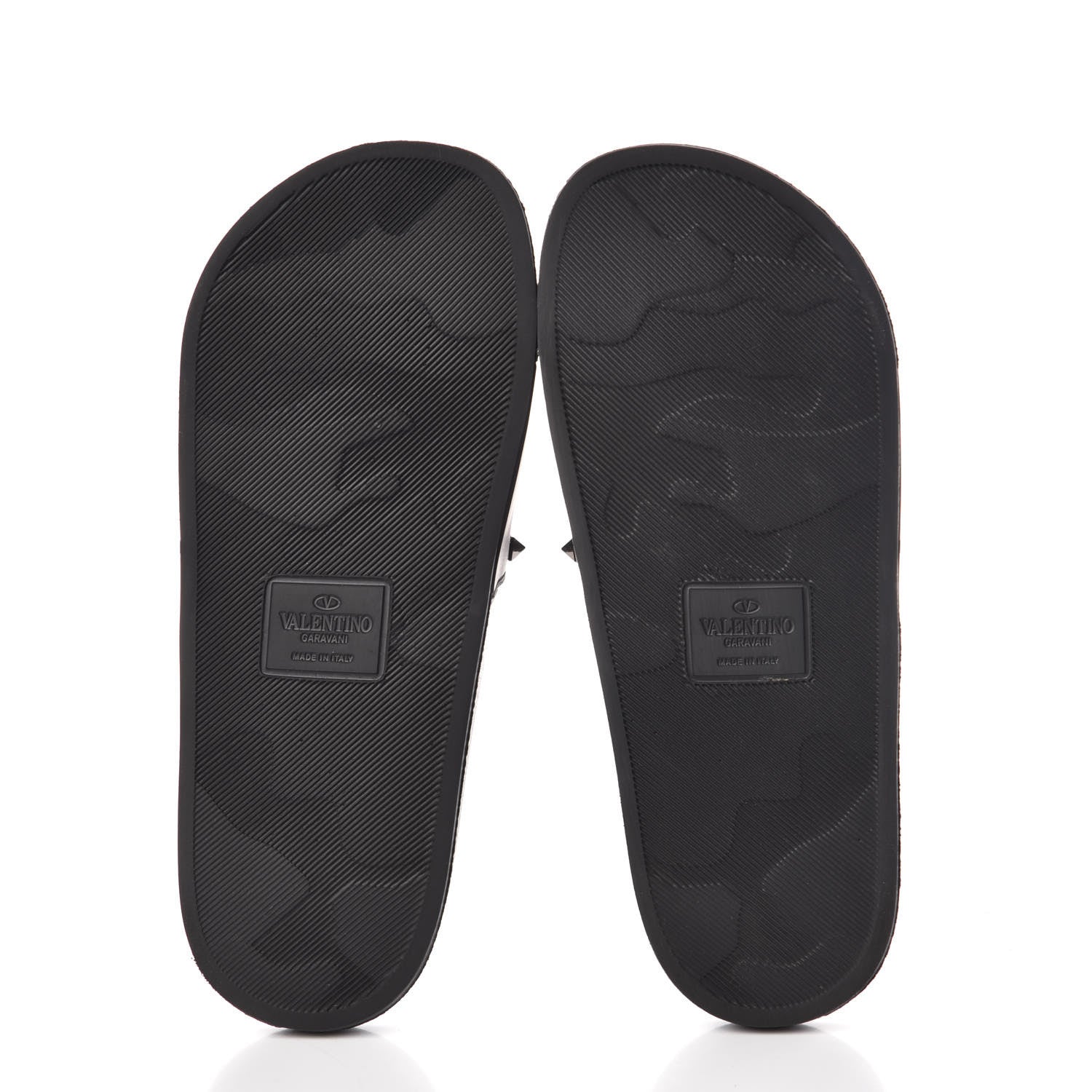 Valentino Garavani Rubber Rockstud Slide Sandals 39 Black 7 of 9
