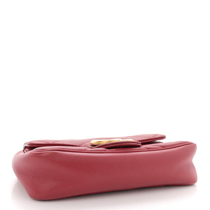 Gucci Calfskin Matelasse Super Mini GG Marmont Shoulder Bag Hibiscus Red 4 of 15