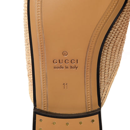 Gucci Raffia Mens Princetown Slippers 11 Naturale Sand Storm 7 of 10