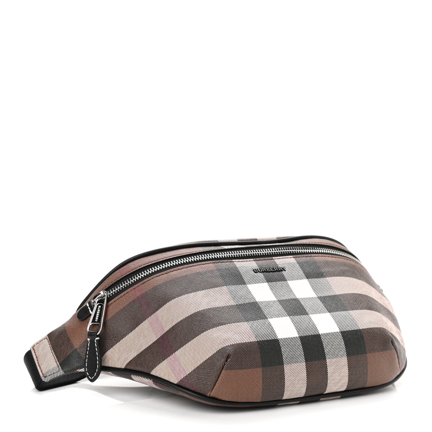 Burberry E-canvas Check Bum Bag Dark Birch Brown 4 of 10