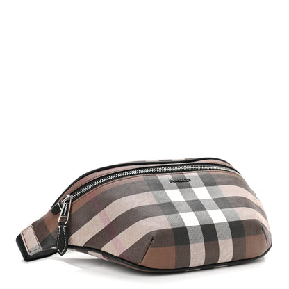 Burberry E-canvas Check Bum Bag Dark Birch Brown 4 of 10