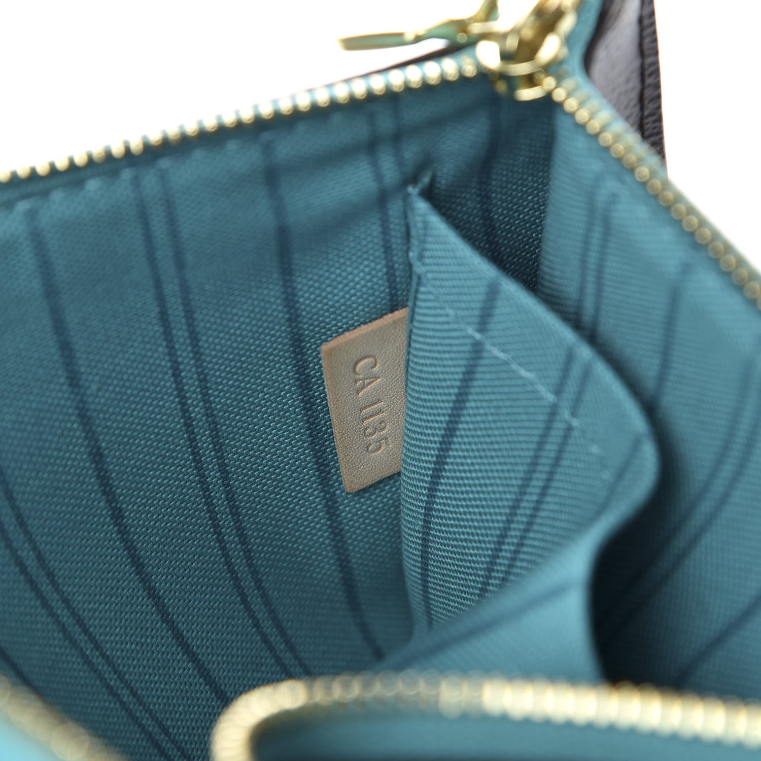 Louis Vuitton Monogram Neverfull MM GM Pochette Turquoise 7 of 8