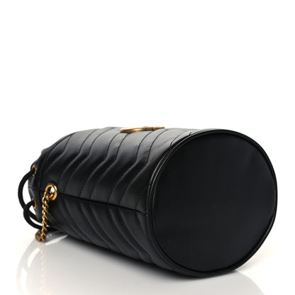 Gucci Calfskin Matelasse Mini GG Marmont 2.0 Bucket Bag Black 4 of 10